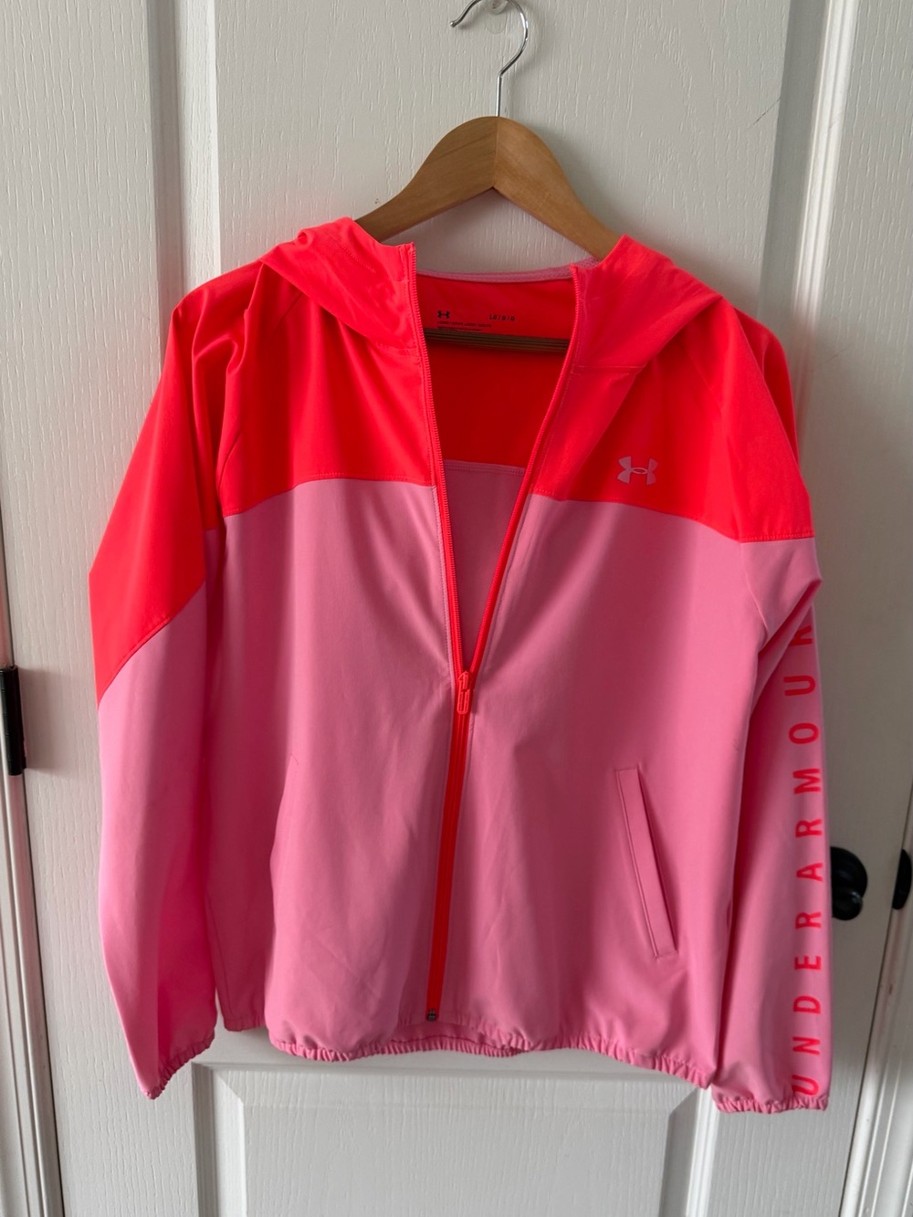 Under Armour Two-Tone Pink & Neon Coral Hooded Utility Jacket